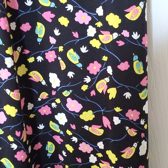 Dot Dot Smile 8/10 Girls Black Floral Dress Made In USA - Picture 4 of 6